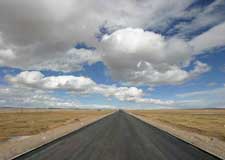Tibet road under the blue sky